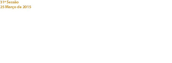 31ª Sessão
25 Março de 2015 Espaço Quinta do Saloio Com um cheirinho a Páscoa, celebrámos mais um aniversário do Cacau Clube de Portugal com a mais delicada pastelaria francesa de autor, com Beatrice Dupasquier, Chef Pâtissier da Praline e Embaixadora da exclusiva Chocolaterie De L’ Opéra, cujos chocolates foram degustados com o aromático chá da Companhia Portugueza do Chá. Links:
Quinta do Saloio: www.quintadosaloio.com
Chocolaterie de L’ Opéra: www.facebook.com/chocolateriedelopera/
Companhia Portuguesa do Chá: 